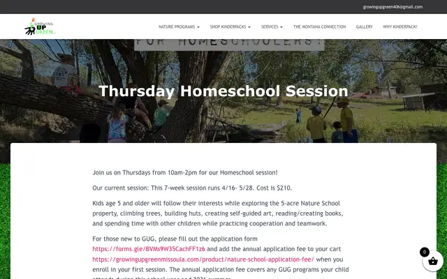 Screenshot of growingupgreenmissoula.com