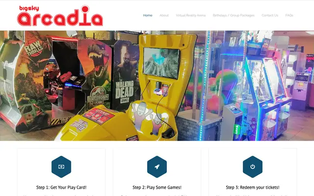 Screenshot of bigskyarcadia.com