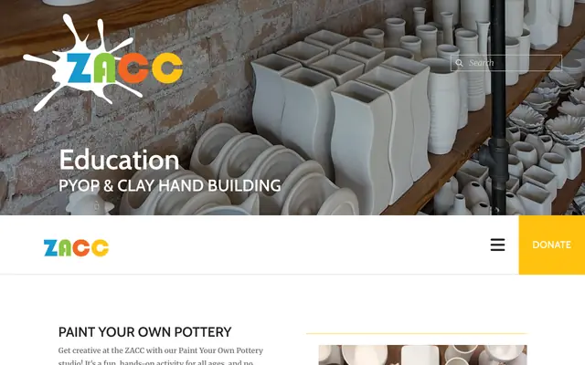 Screenshot of zootownarts.org