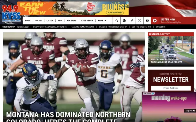 Screenshot of kyssfm.com
