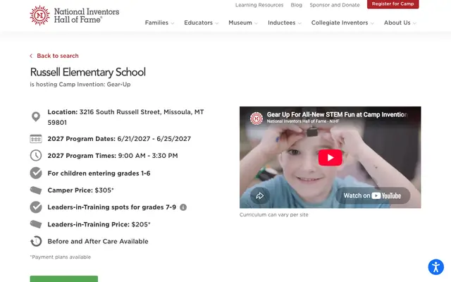 Screenshot of invent.org
