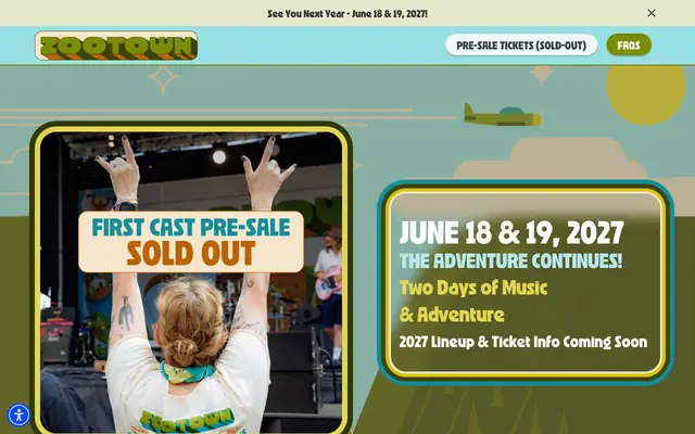 Screenshot of zootownfestival.com