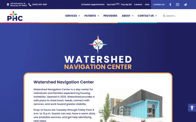 Screenshot of partnershiphealthcenter.org