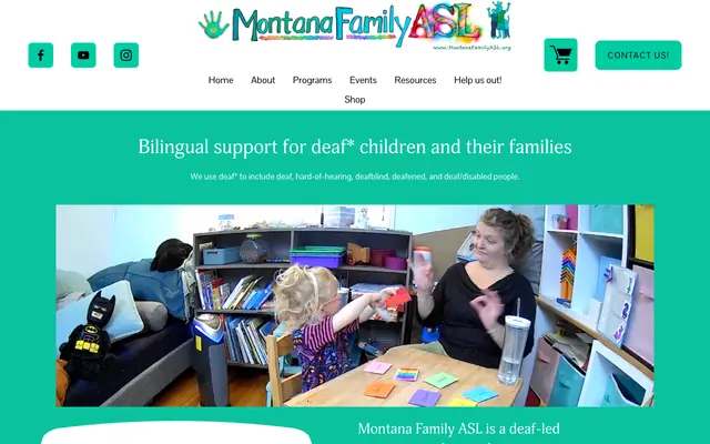Screenshot of montanafamilyasl.org