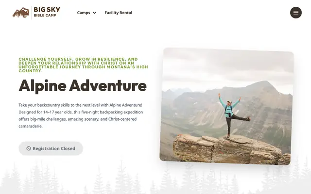 Screenshot of bigskybiblecamp.org