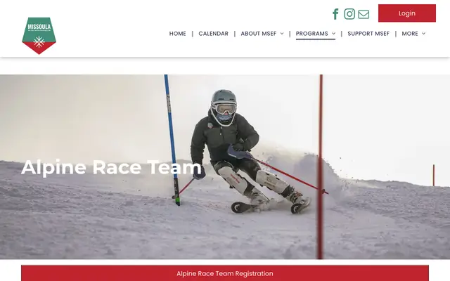 Screenshot of missoulaskieducationfoundation.org