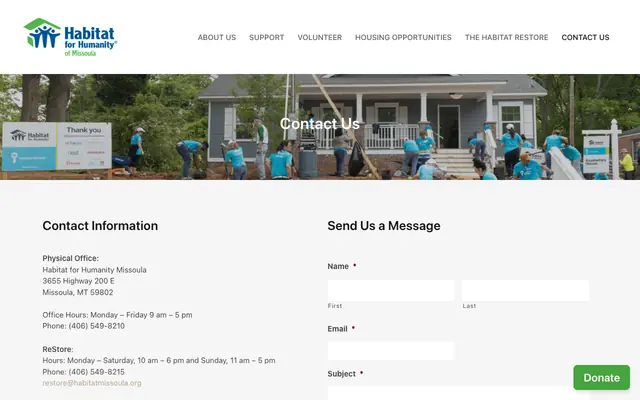 Screenshot of habitatmissoula.org