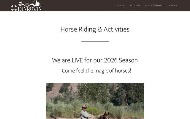 Screenshot of dunrovinranchmontana.com