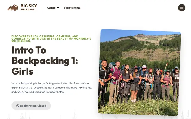 Screenshot of bigskybiblecamp.org