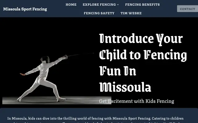 Screenshot of missoula-sport-fencing.com