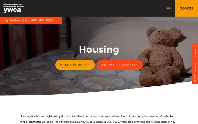 Screenshot of ywcamissoula.org