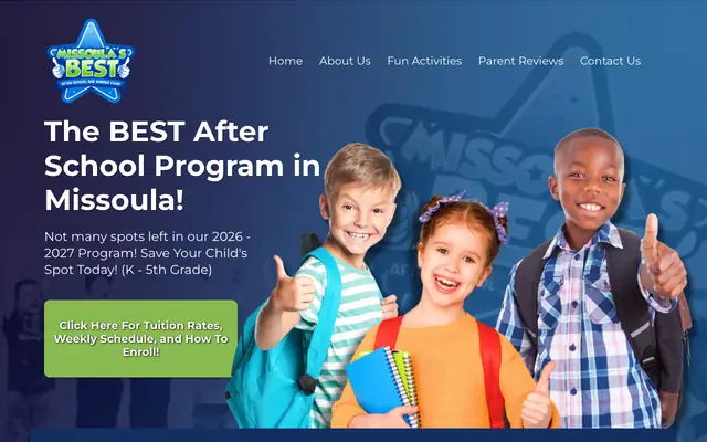 Screenshot of missoulaafterschool.com