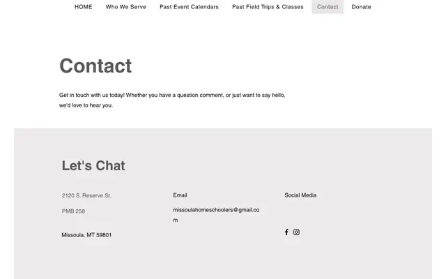 Screenshot of zhcmissoula.org