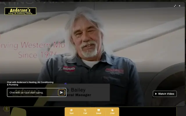 Screenshot of andersonsheatingandairconditioning.com