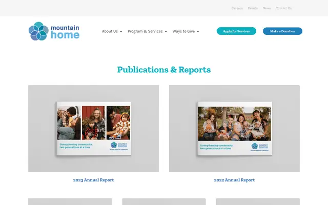 Screenshot of mountainhomemt.org