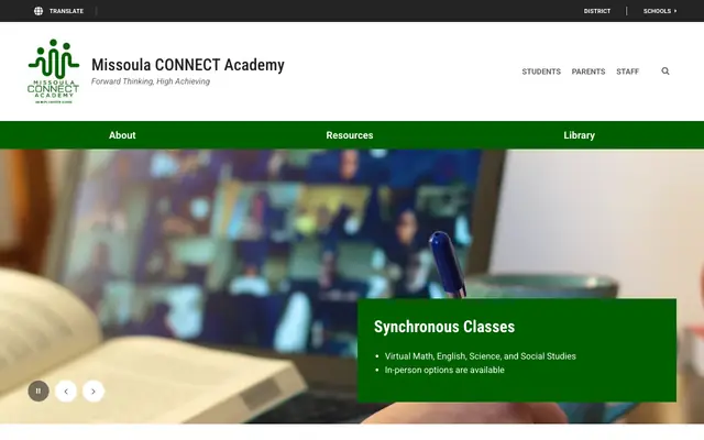 Screenshot of connect.mcpsmt.org