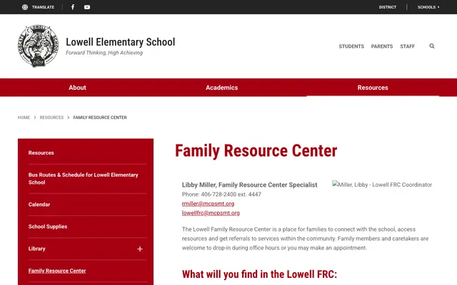 Screenshot of lowell.mcpsmt.org