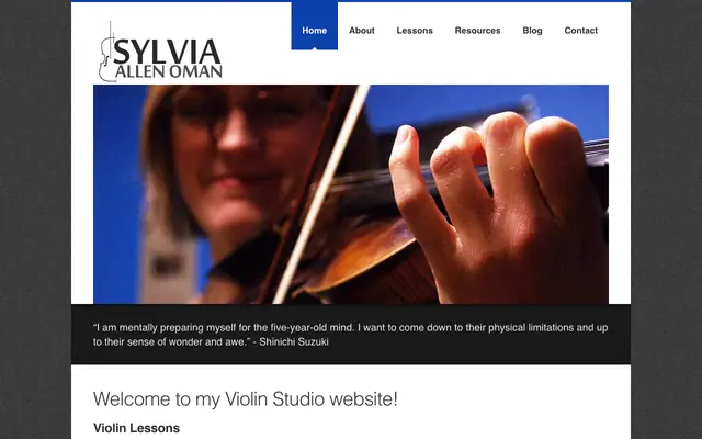 Screenshot of thelonelyviolin.com