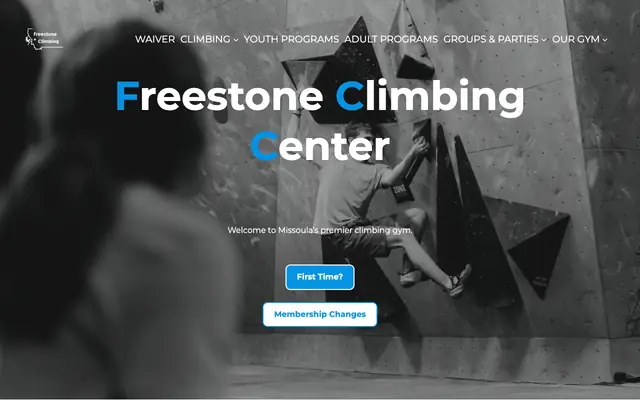 Screenshot of freestoneclimbing.com
