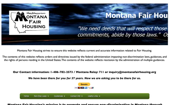 Screenshot of montanafairhousing.org