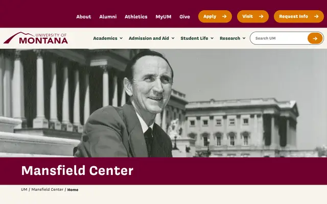 Screenshot of umt.edu