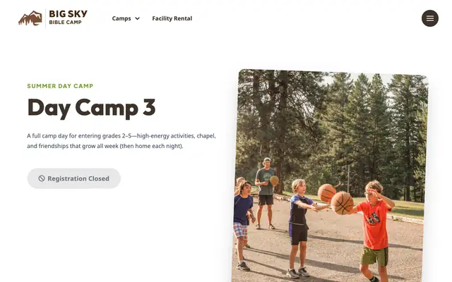 Screenshot of bigskybiblecamp.org