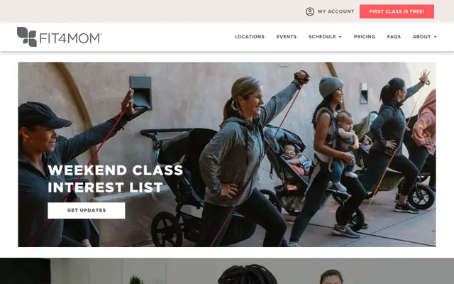 Screenshot of missoula.fit4mom.com