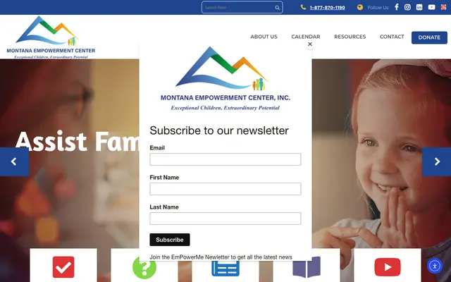 Screenshot of mtempowermentcenter.org