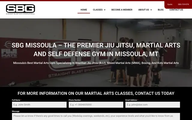 Screenshot of sbgmissoula.com