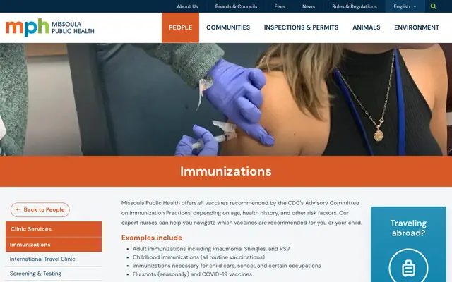 Screenshot of missoulapublichealth.org