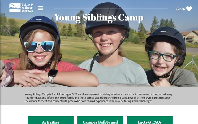 Screenshot of campdream.org