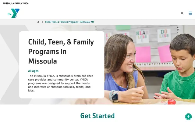 Screenshot of ymcamissoula.org