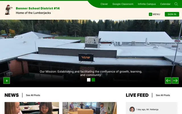 Screenshot of bonner.k12.mt.us