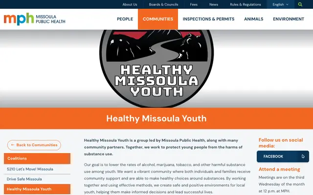 Screenshot of healthymissoulayouth.org