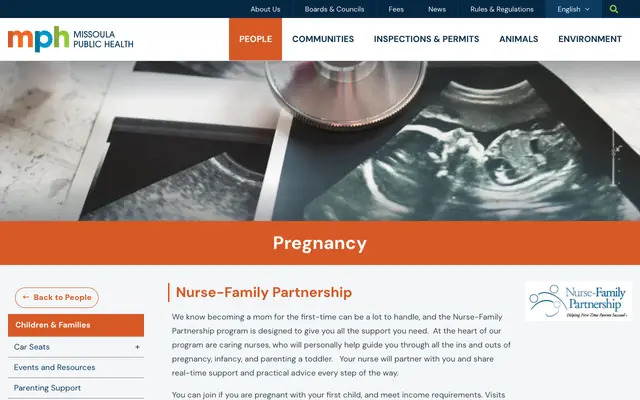 Screenshot of missoulapublichealth.org
