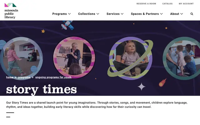 Screenshot of missoulapubliclibrary.org