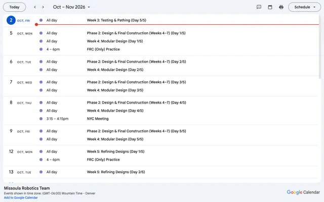 Screenshot of calendar.google.com