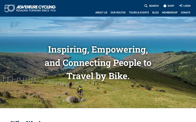 Screenshot of adventurecycling.org