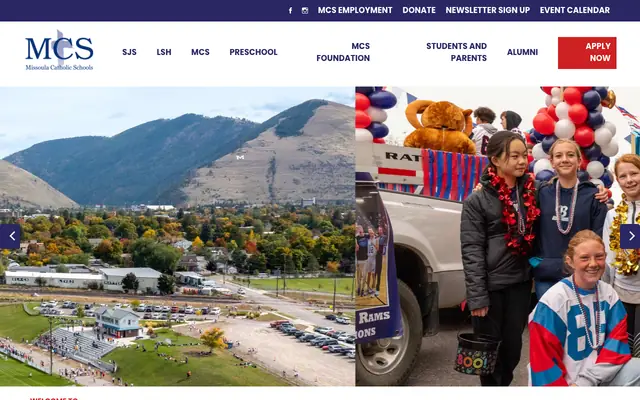 Screenshot of missoulacatholicschools.org