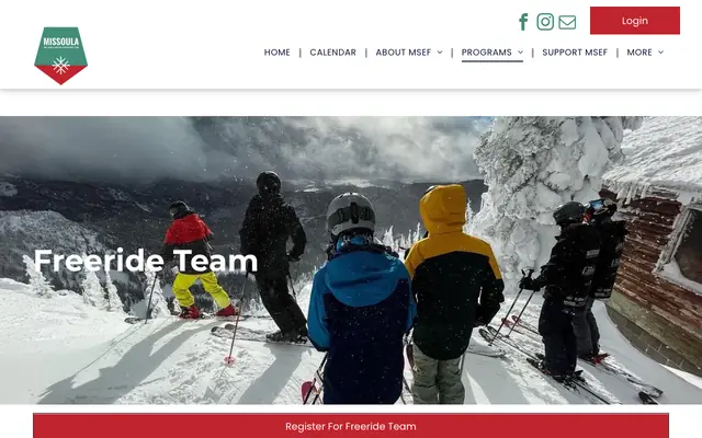 Screenshot of missoulaskieducationfoundation.org
