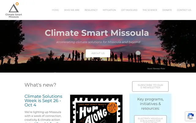 Screenshot of missoulaclimate.org