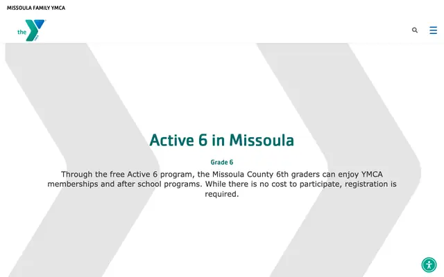 Screenshot of ymcamissoula.org