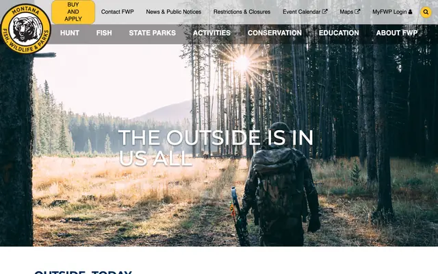 Screenshot of fwp.mt.gov