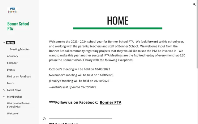 Screenshot of sites.google.com