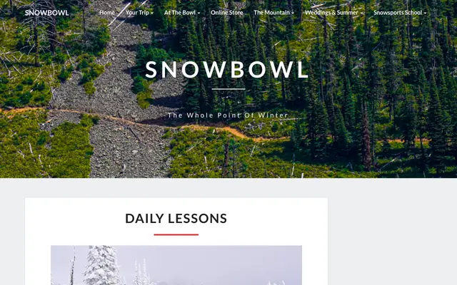 Screenshot of montanasnowbowl.com
