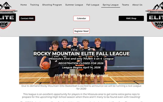 Screenshot of rockymountainelite.com