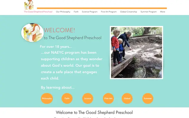 Screenshot of thegoodshepherdpreschoolmissoula.com