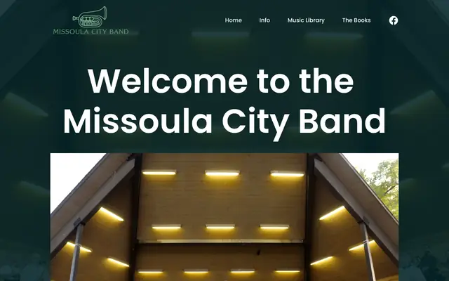 Screenshot of missoulacityband.org