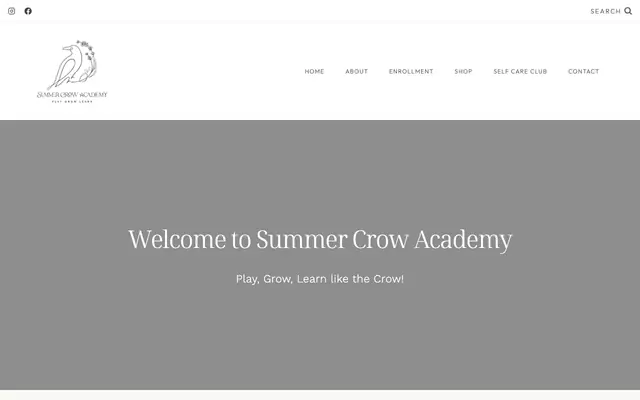 Screenshot of summercrowacademy.com