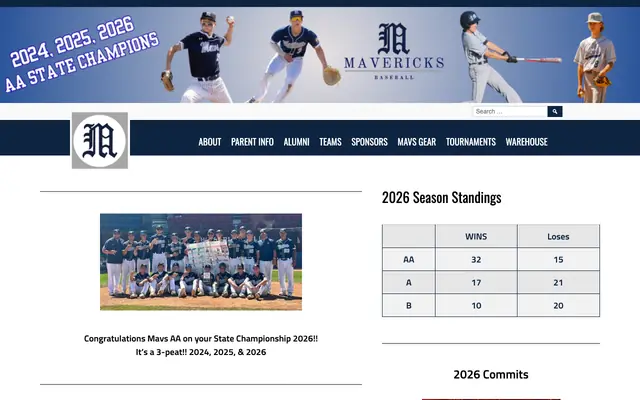 Screenshot of missoulamavericks.com